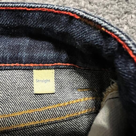 Raleigh Jeans Womens 27 (31x34) Denim Blue Straight Long White Oak Denim ** - Picture 7 of 13